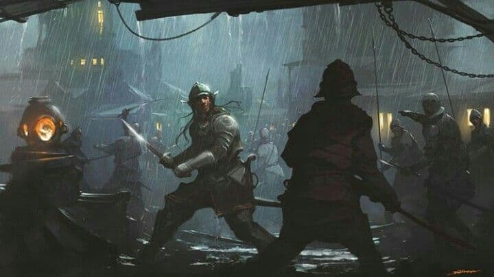 Medieval Knight in Rain
